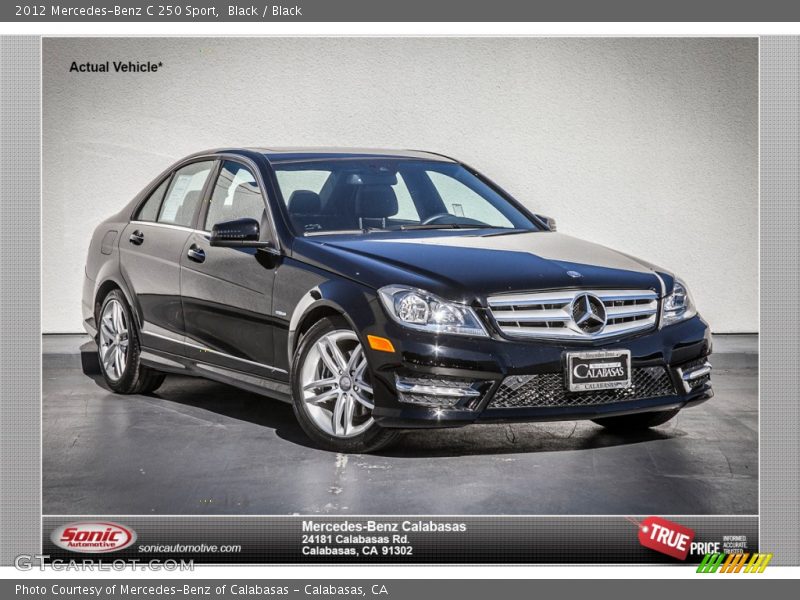 Black / Black 2012 Mercedes-Benz C 250 Sport