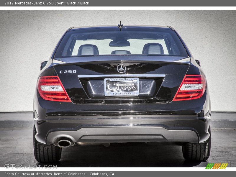 Black / Black 2012 Mercedes-Benz C 250 Sport