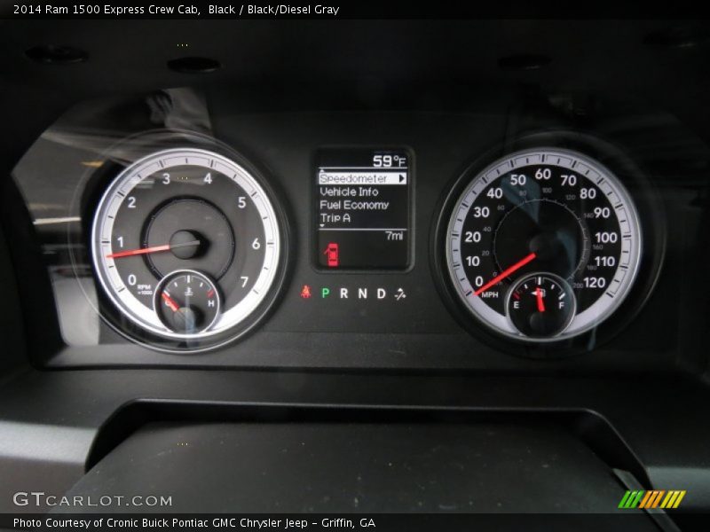 Black / Black/Diesel Gray 2014 Ram 1500 Express Crew Cab