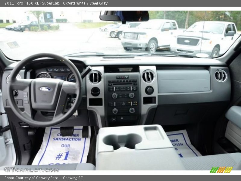 Oxford White / Steel Gray 2011 Ford F150 XLT SuperCab