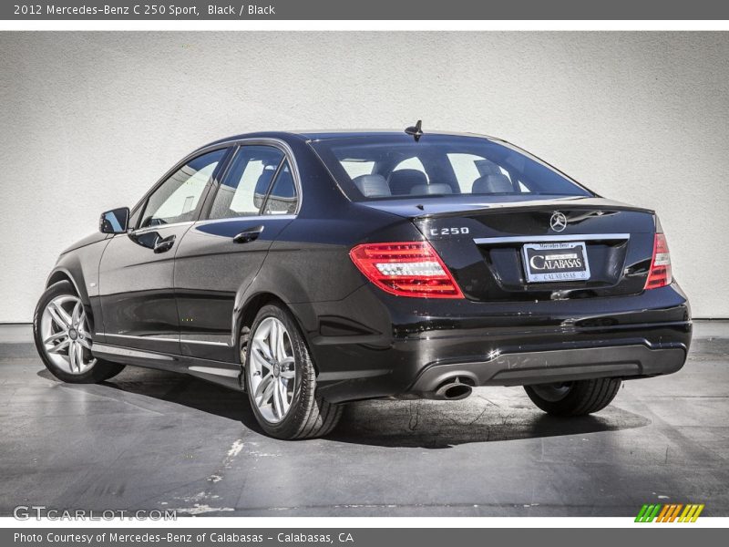 Black / Black 2012 Mercedes-Benz C 250 Sport