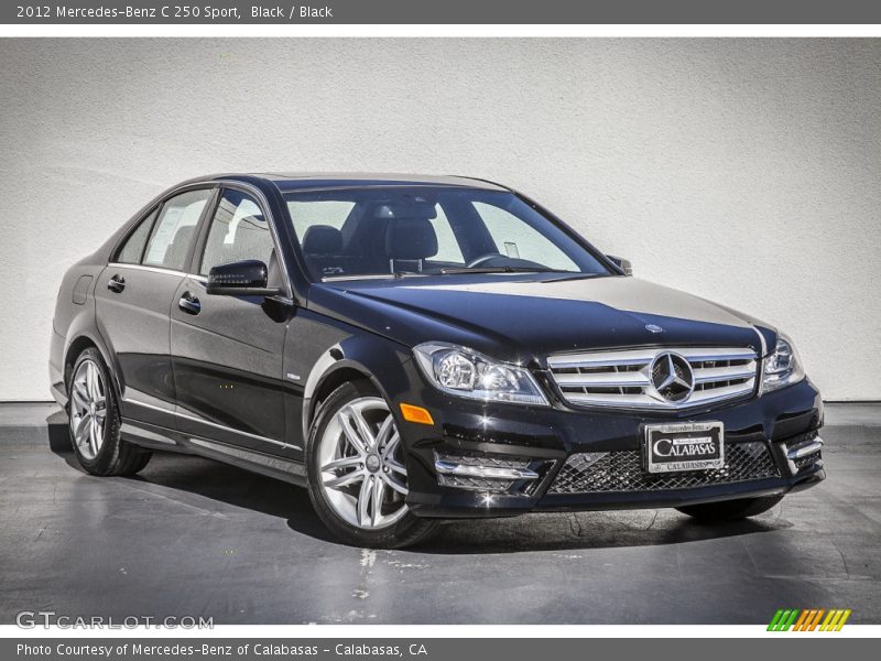 Black / Black 2012 Mercedes-Benz C 250 Sport
