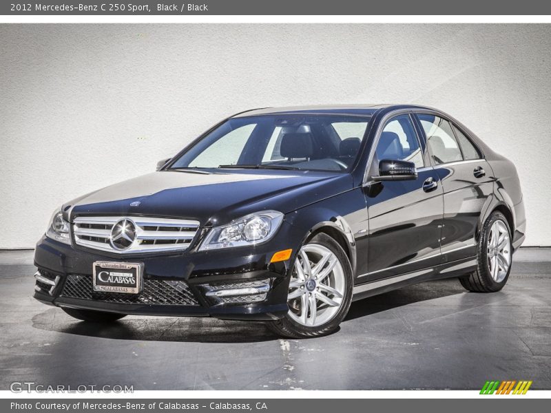 Black / Black 2012 Mercedes-Benz C 250 Sport