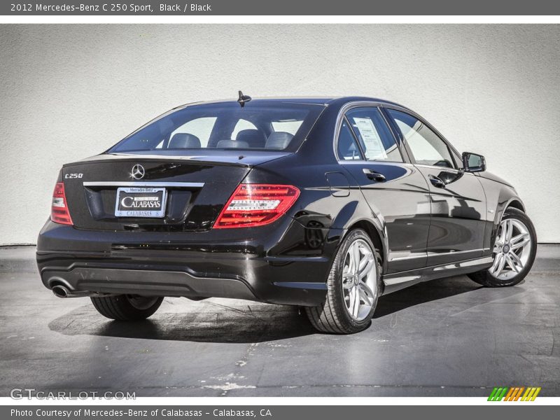 Black / Black 2012 Mercedes-Benz C 250 Sport