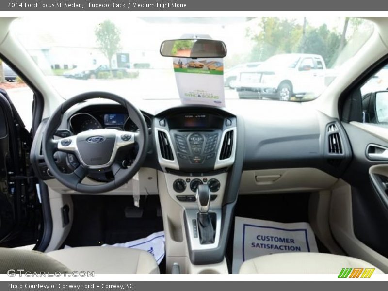 Tuxedo Black / Medium Light Stone 2014 Ford Focus SE Sedan