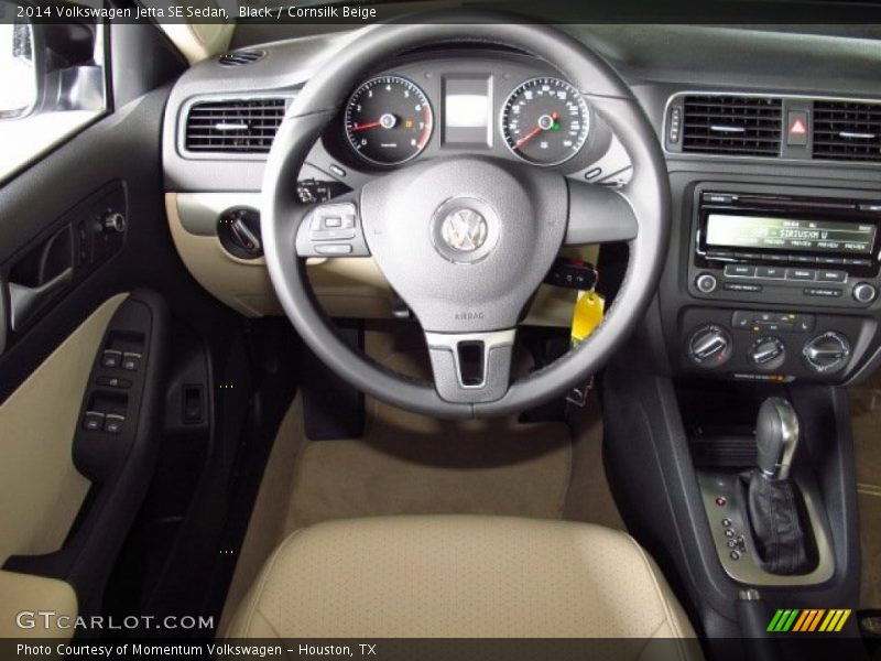 Black / Cornsilk Beige 2014 Volkswagen Jetta SE Sedan