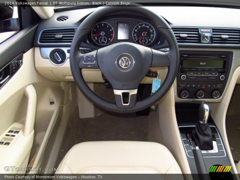 Black / Cornsilk Beige 2014 Volkswagen Passat 1.8T Wolfsburg Edition