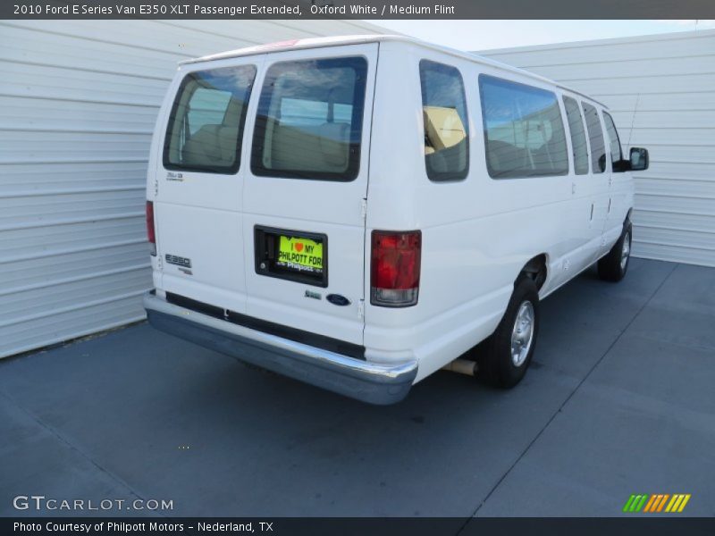 Oxford White / Medium Flint 2010 Ford E Series Van E350 XLT Passenger Extended
