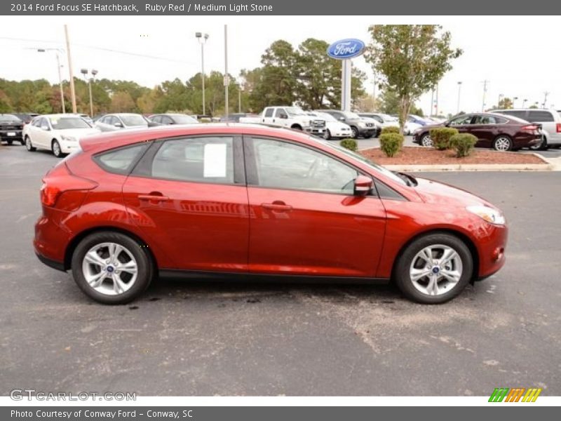 Ruby Red / Medium Light Stone 2014 Ford Focus SE Hatchback