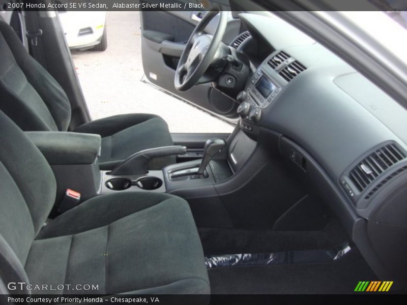 Alabaster Silver Metallic / Black 2007 Honda Accord SE V6 Sedan