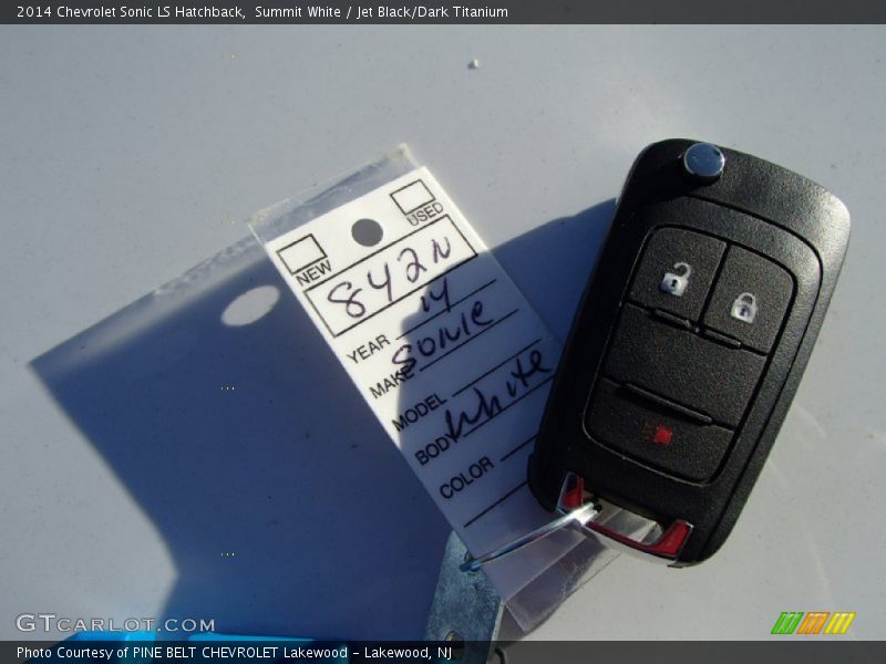Summit White / Jet Black/Dark Titanium 2014 Chevrolet Sonic LS Hatchback