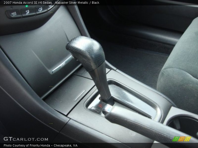 Alabaster Silver Metallic / Black 2007 Honda Accord SE V6 Sedan