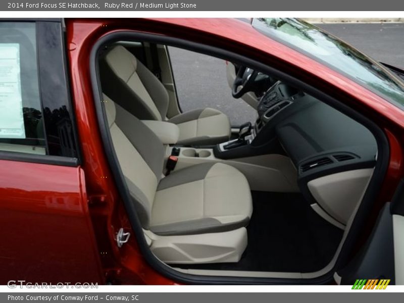 Ruby Red / Medium Light Stone 2014 Ford Focus SE Hatchback