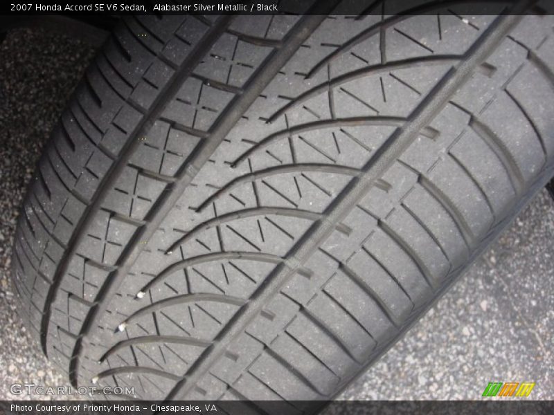 Alabaster Silver Metallic / Black 2007 Honda Accord SE V6 Sedan