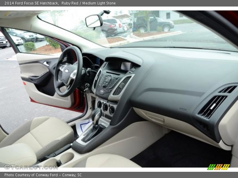 Ruby Red / Medium Light Stone 2014 Ford Focus SE Hatchback