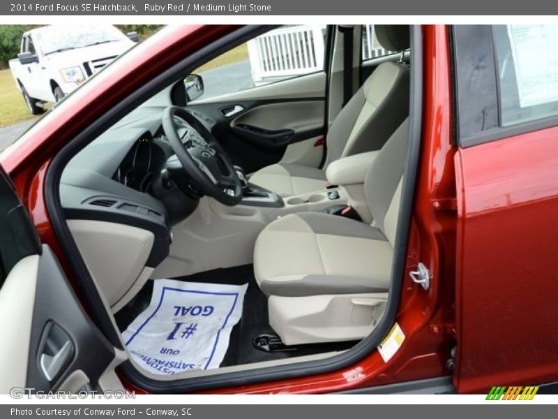 Ruby Red / Medium Light Stone 2014 Ford Focus SE Hatchback