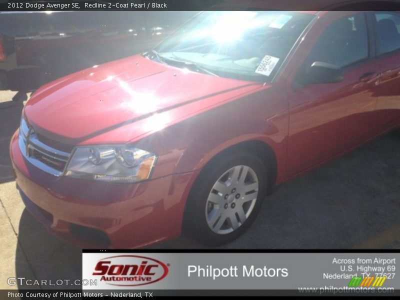 Redline 2-Coat Pearl / Black 2012 Dodge Avenger SE