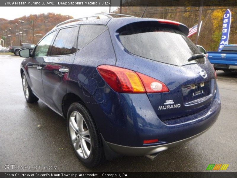 Deep Sapphire Metallic / Black 2009 Nissan Murano LE AWD