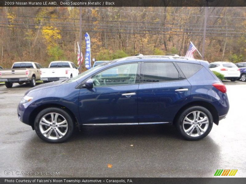 Deep Sapphire Metallic / Black 2009 Nissan Murano LE AWD