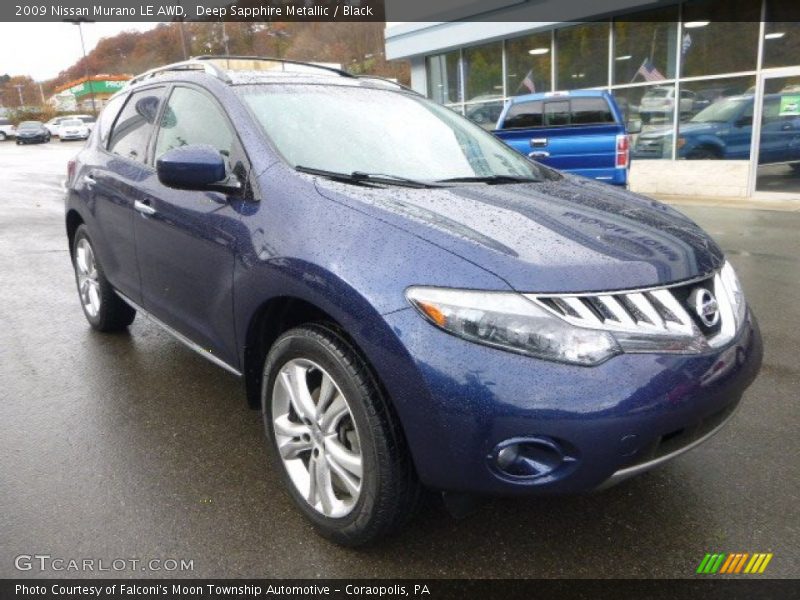 Deep Sapphire Metallic / Black 2009 Nissan Murano LE AWD