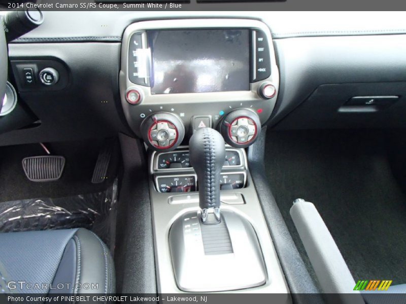 Summit White / Blue 2014 Chevrolet Camaro SS/RS Coupe