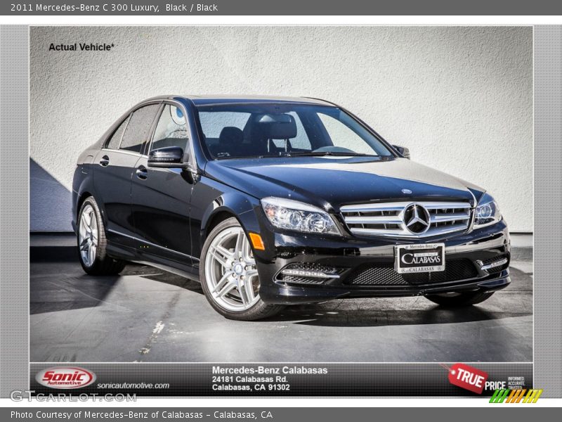Black / Black 2011 Mercedes-Benz C 300 Luxury
