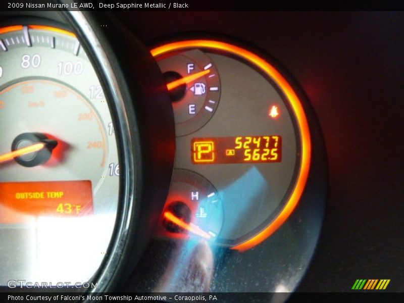 Deep Sapphire Metallic / Black 2009 Nissan Murano LE AWD