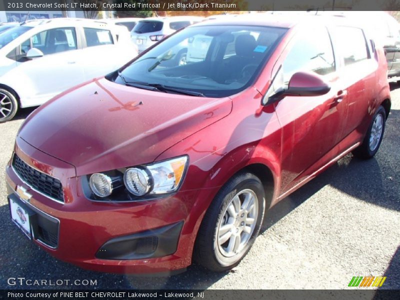 Crystal Red Tintcoat / Jet Black/Dark Titanium 2013 Chevrolet Sonic LT Hatch