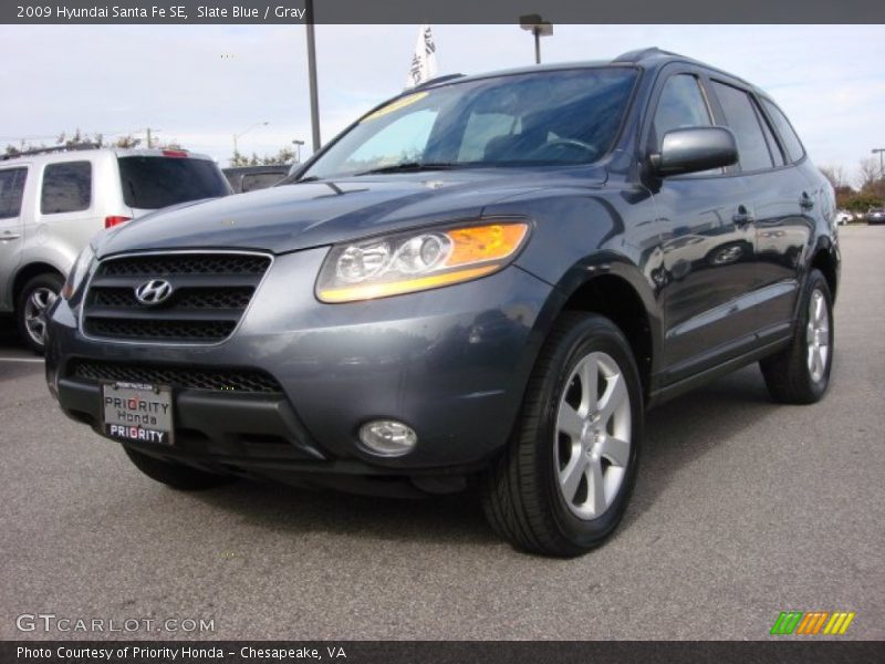 Slate Blue / Gray 2009 Hyundai Santa Fe SE