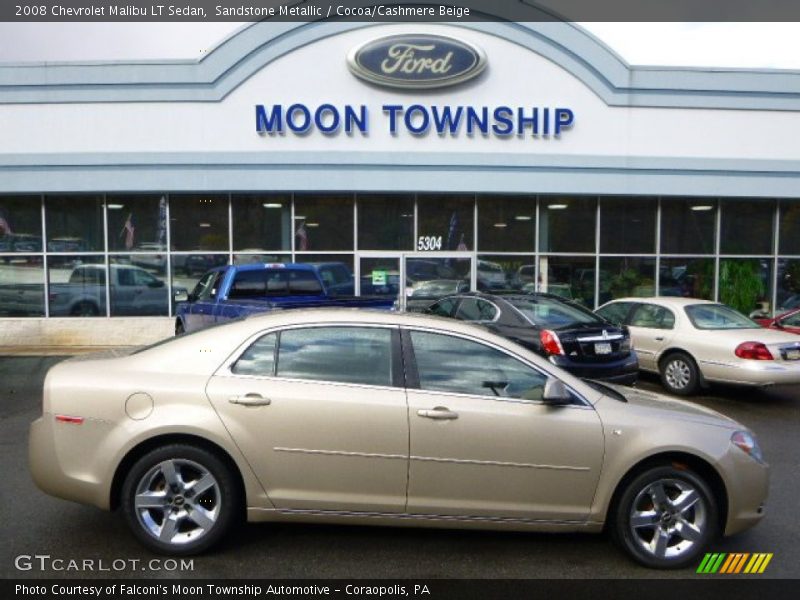 Sandstone Metallic / Cocoa/Cashmere Beige 2008 Chevrolet Malibu LT Sedan