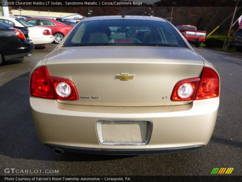 Sandstone Metallic / Cocoa/Cashmere Beige 2008 Chevrolet Malibu LT Sedan