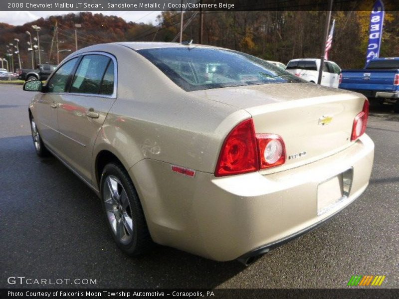 Sandstone Metallic / Cocoa/Cashmere Beige 2008 Chevrolet Malibu LT Sedan