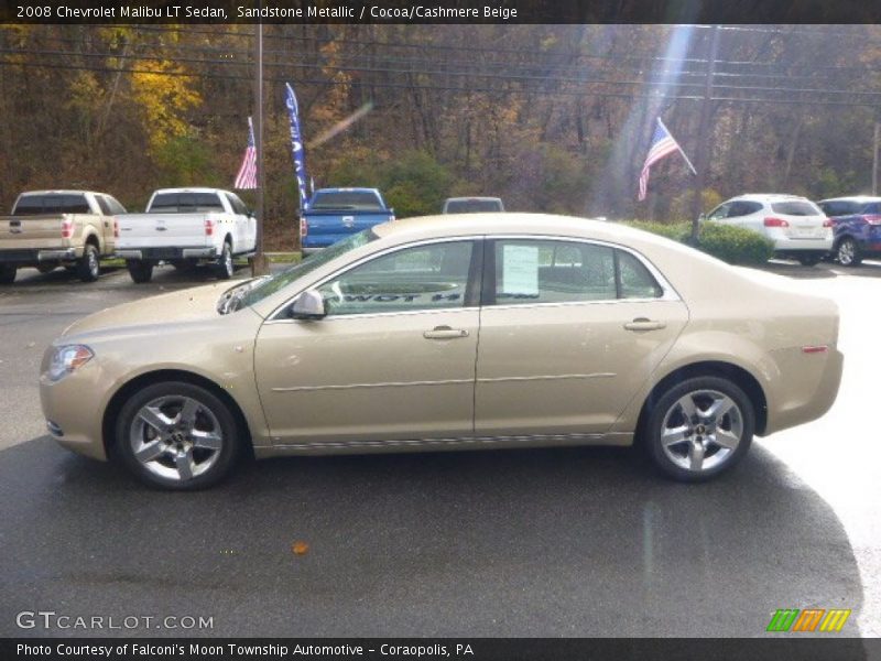 Sandstone Metallic / Cocoa/Cashmere Beige 2008 Chevrolet Malibu LT Sedan