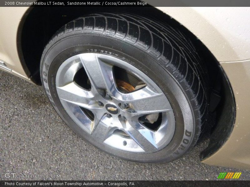 Sandstone Metallic / Cocoa/Cashmere Beige 2008 Chevrolet Malibu LT Sedan