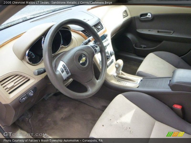 Sandstone Metallic / Cocoa/Cashmere Beige 2008 Chevrolet Malibu LT Sedan
