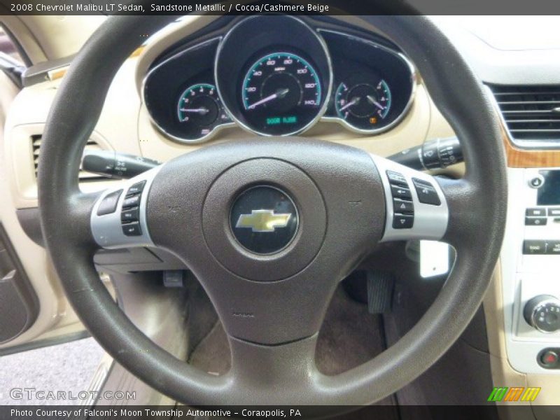 Sandstone Metallic / Cocoa/Cashmere Beige 2008 Chevrolet Malibu LT Sedan