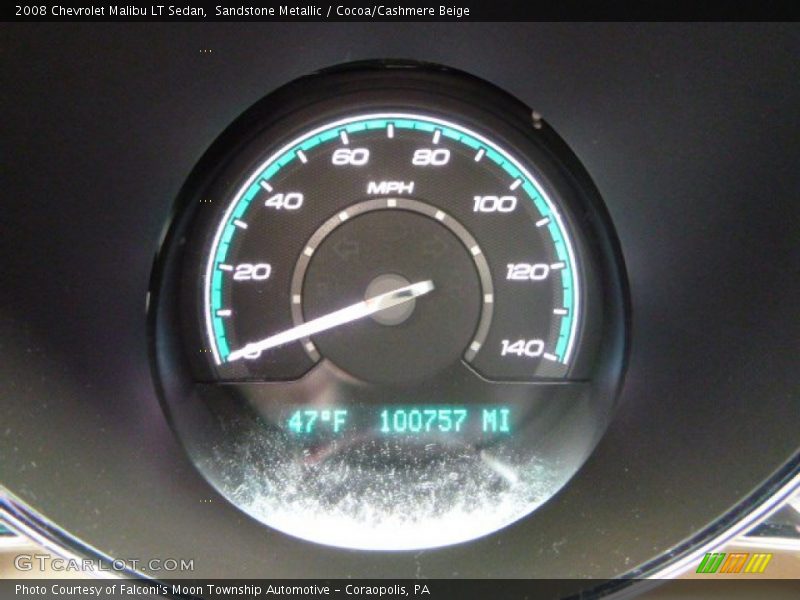 Sandstone Metallic / Cocoa/Cashmere Beige 2008 Chevrolet Malibu LT Sedan