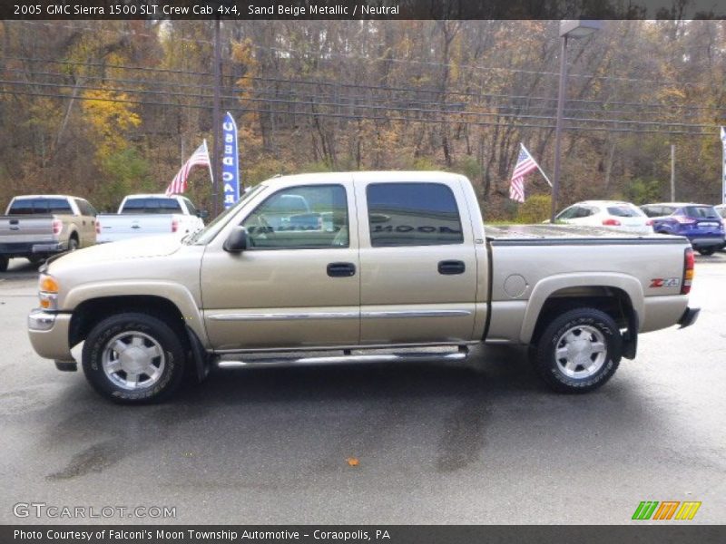 Sand Beige Metallic / Neutral 2005 GMC Sierra 1500 SLT Crew Cab 4x4