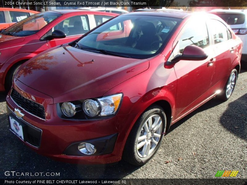 Crystal Red Tintcoat / Jet Black/Dark Titanium 2014 Chevrolet Sonic LT Sedan