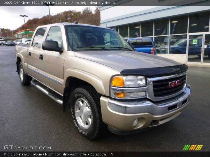 Sand Beige Metallic / Neutral 2005 GMC Sierra 1500 SLT Crew Cab 4x4