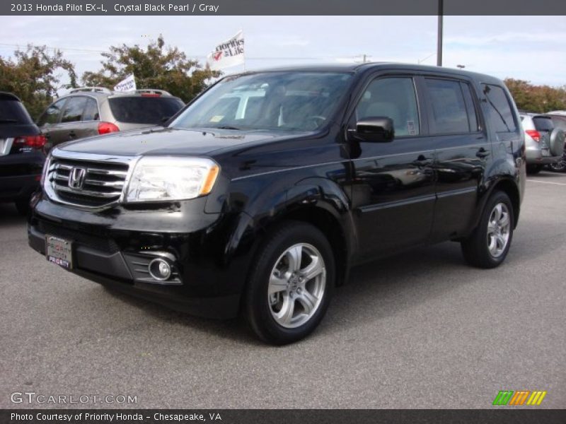 Crystal Black Pearl / Gray 2013 Honda Pilot EX-L