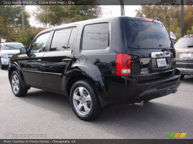 Crystal Black Pearl / Gray 2013 Honda Pilot EX-L