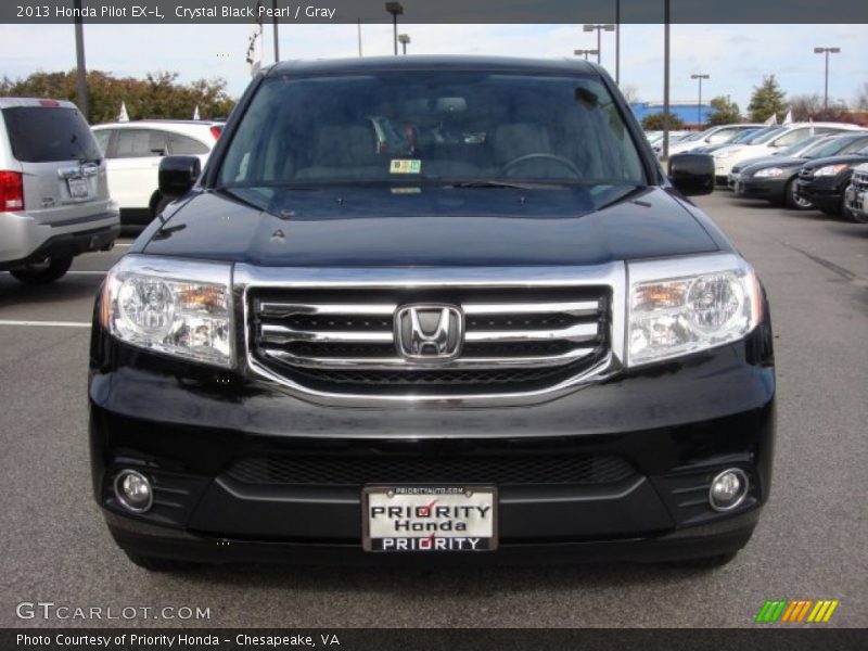 Crystal Black Pearl / Gray 2013 Honda Pilot EX-L