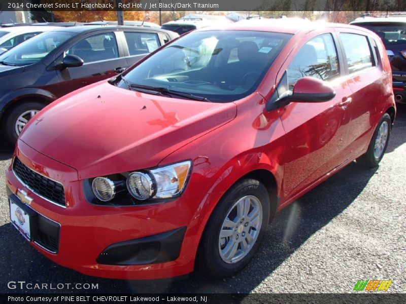 Red Hot / Jet Black/Dark Titanium 2014 Chevrolet Sonic LT Hatchback