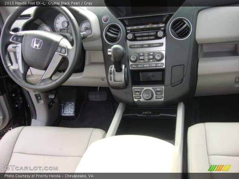 Crystal Black Pearl / Gray 2013 Honda Pilot EX-L