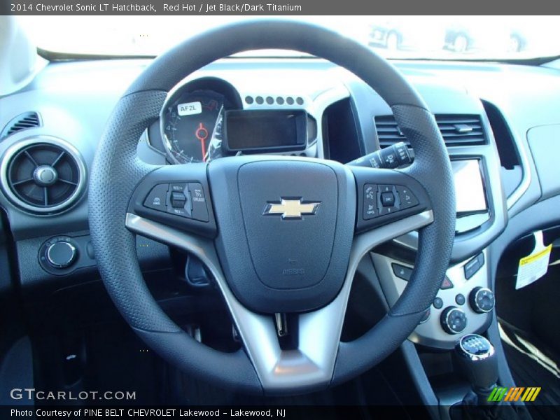 Red Hot / Jet Black/Dark Titanium 2014 Chevrolet Sonic LT Hatchback