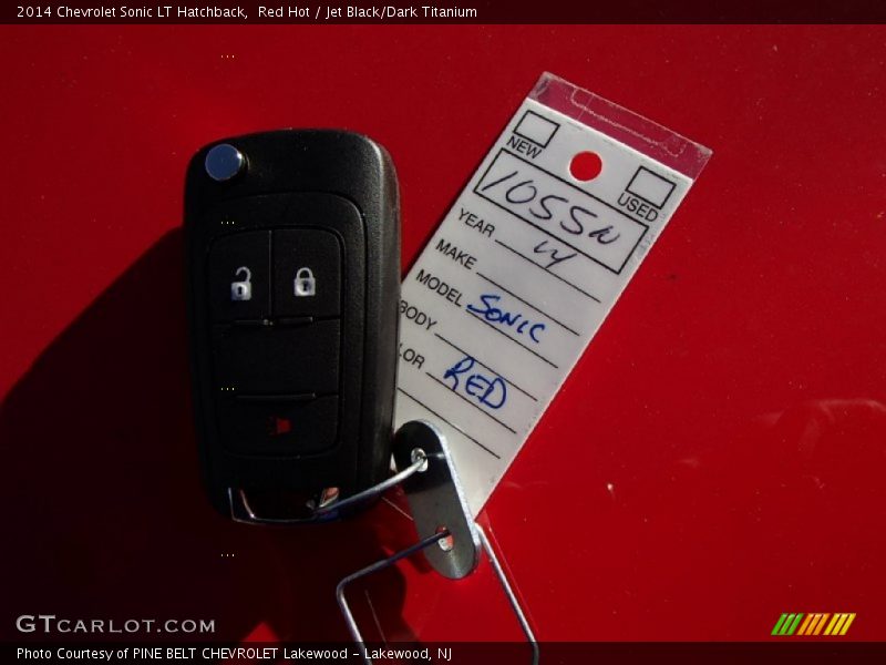 Red Hot / Jet Black/Dark Titanium 2014 Chevrolet Sonic LT Hatchback