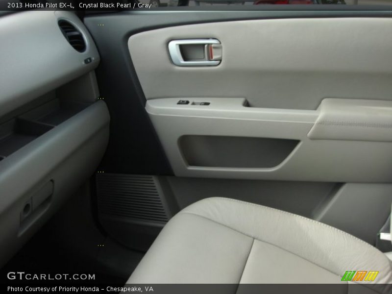 Crystal Black Pearl / Gray 2013 Honda Pilot EX-L