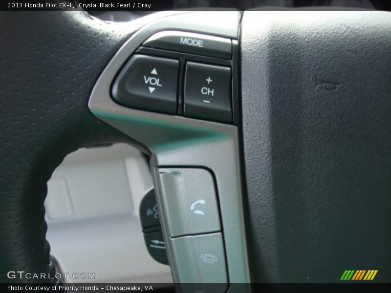 Crystal Black Pearl / Gray 2013 Honda Pilot EX-L