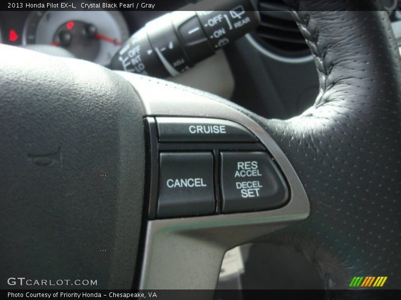 Crystal Black Pearl / Gray 2013 Honda Pilot EX-L